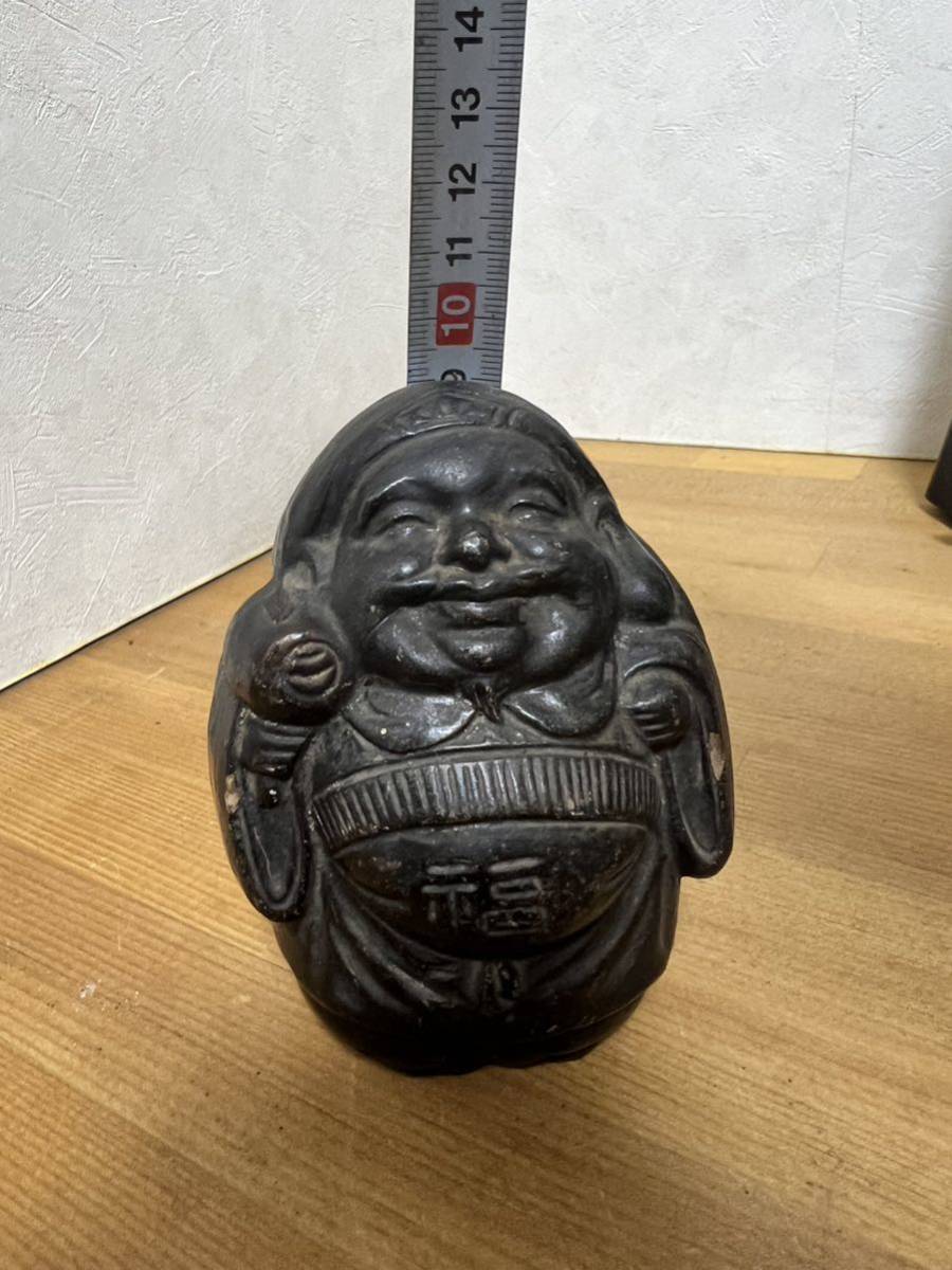 大黒様 貯金箱 明治〜昭和初期 置物 七福神 陶器製の画像2