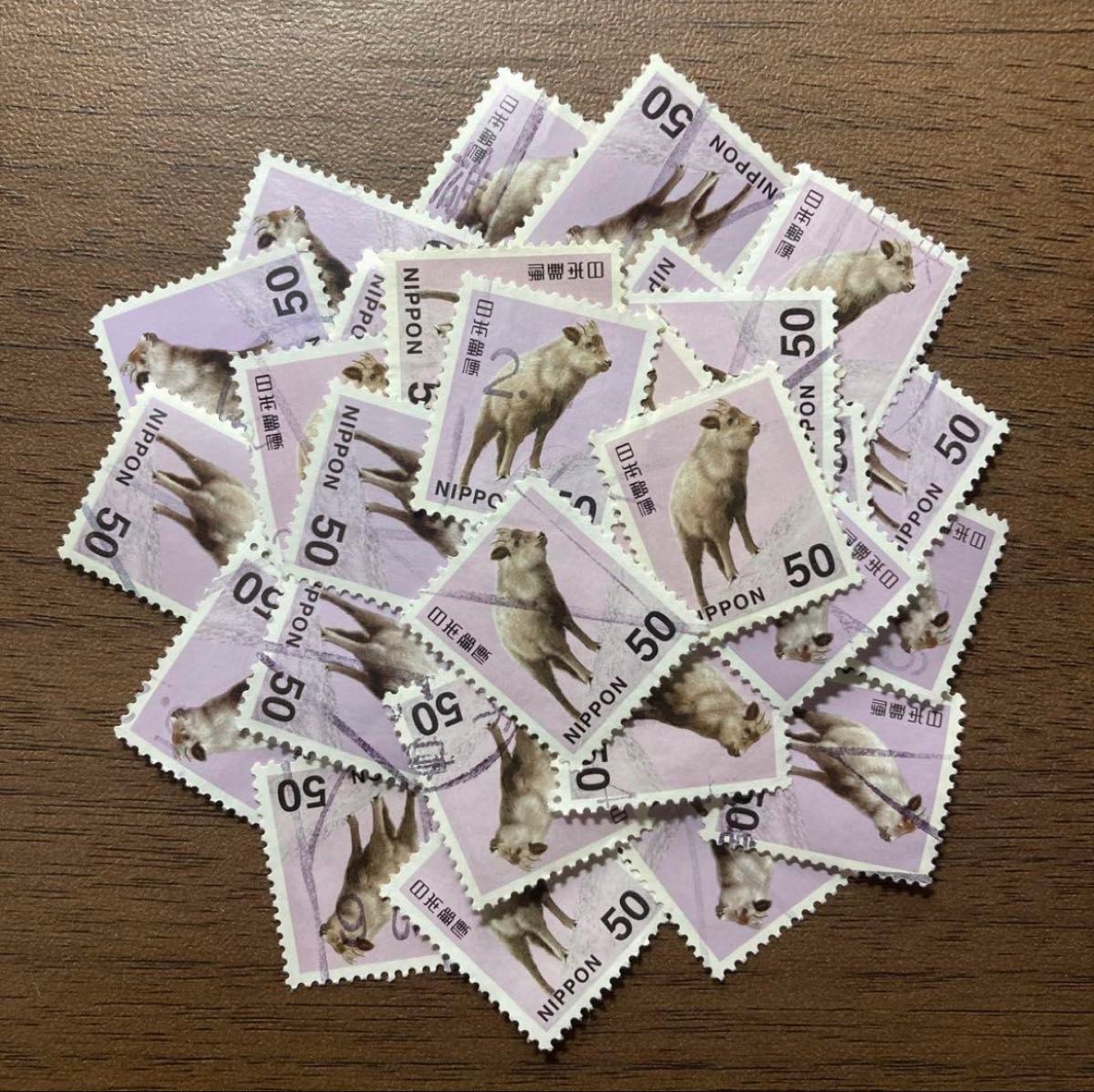 日本の古切手　ニホンカモシカ　30枚