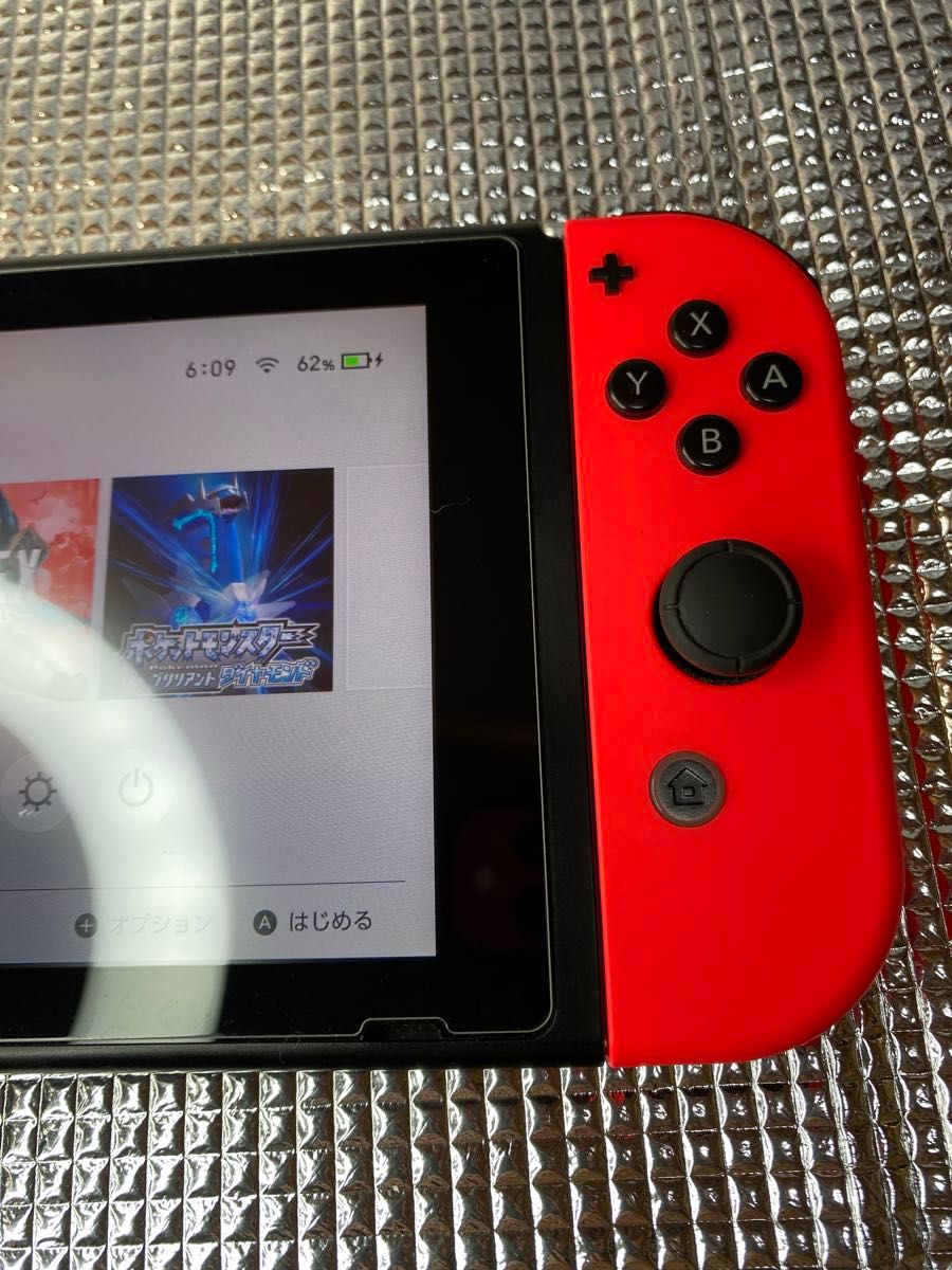 美品 ニンテンドースイッチ本体 Joy-Con ネオンレッド