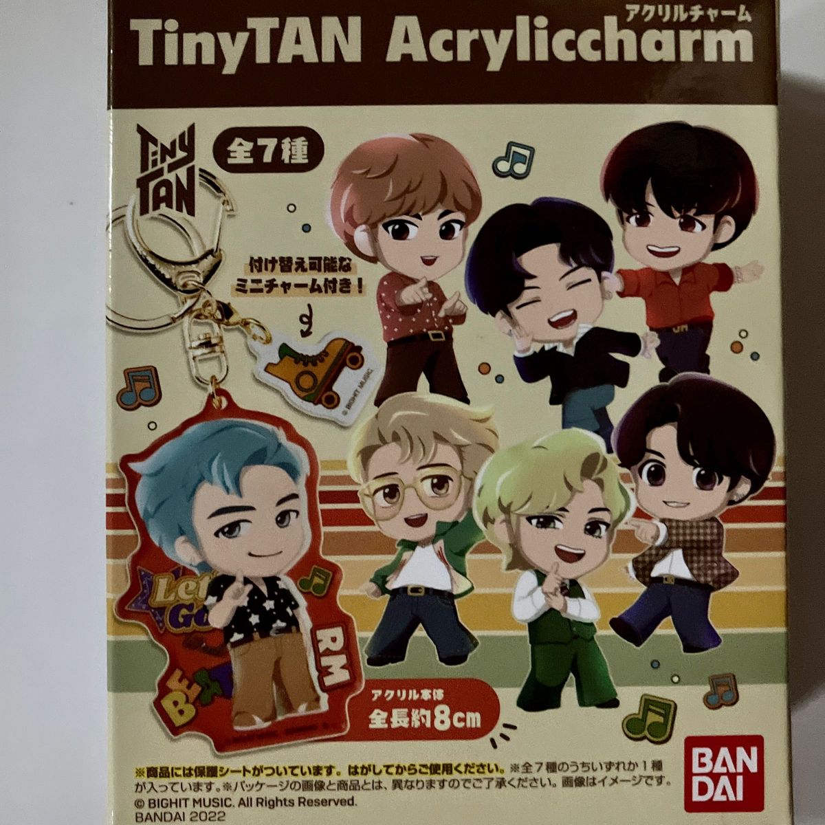 新品 未使用 箱入り TinyTAN アクリルチャームキーホルダー BTS タイニータン ホソク サングラスのチャーム付き 