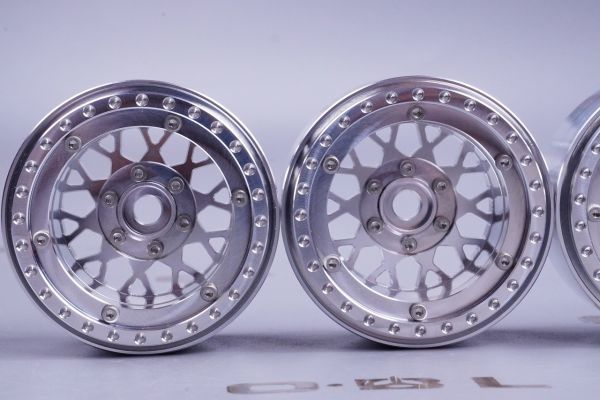 H-TECH製　1.9インチアルミホイール Mesh Type Minus Offset Aluminum Metal Bead Lock Wheel For Vanquish (HTW1.9-07V)_画像1