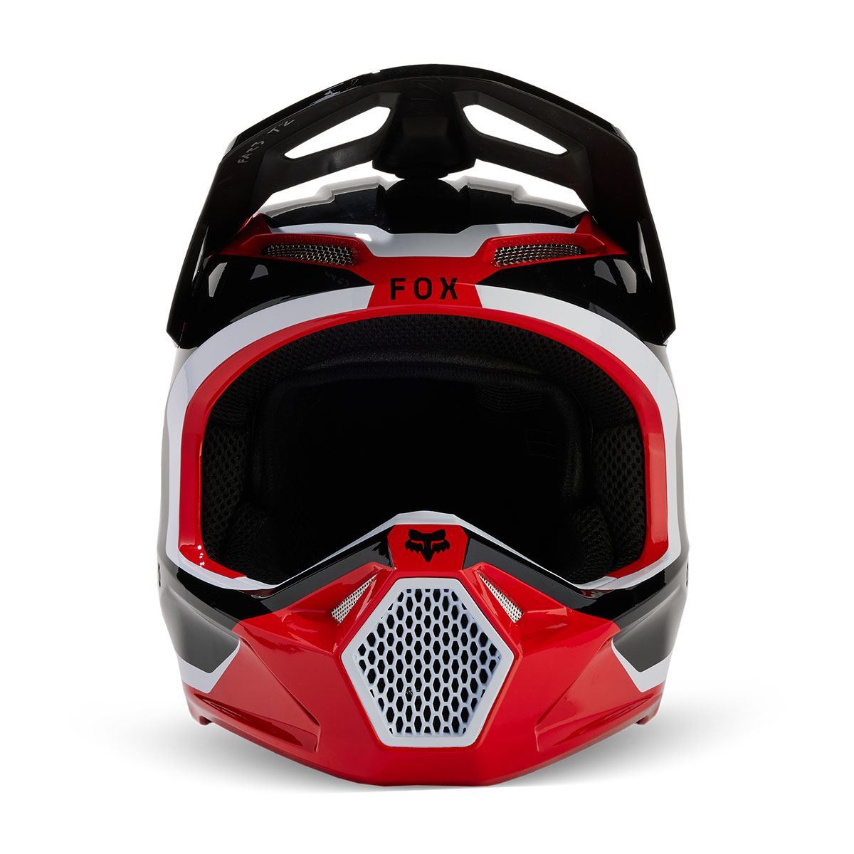 ダートフリーク FOX 31370-110-M V1ヘルメット ニトロ フローレッド M バイク ライディング 頭 防具 保護 フルフェイス_画像3