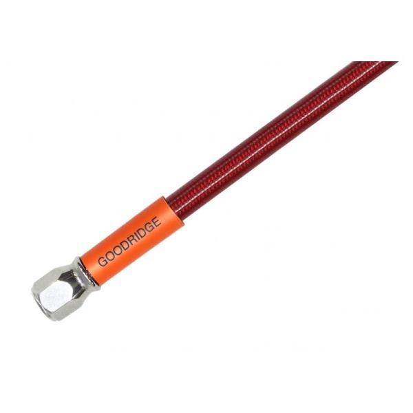 ビルドアライン B32395RD ステンレス ユニバーサル ブレーキホース ホースのみ レッドホース 2435mm