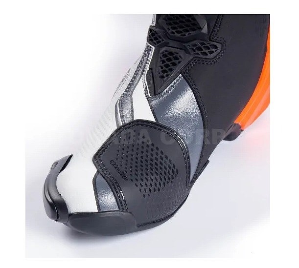 アルパインスターズ SUPERTECH R ブーツ ブラック/ホワイト/レッドフロー/イエローフロー EU44/28.5cm バイク ツーリング 靴 くつ レース_画像6