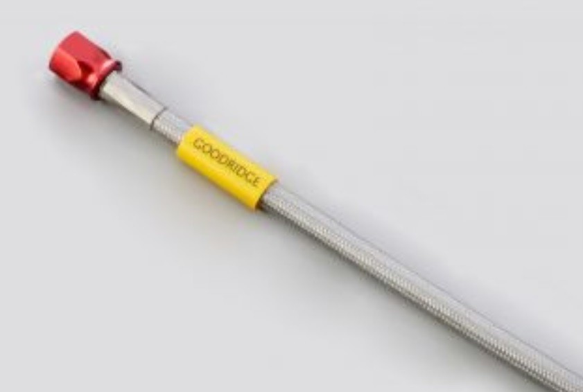 メッシュ ブレーキホース ホース全長 2235mm ユニバーサルホース クリア アルミ ビルドアライン グッドリッジ A32195