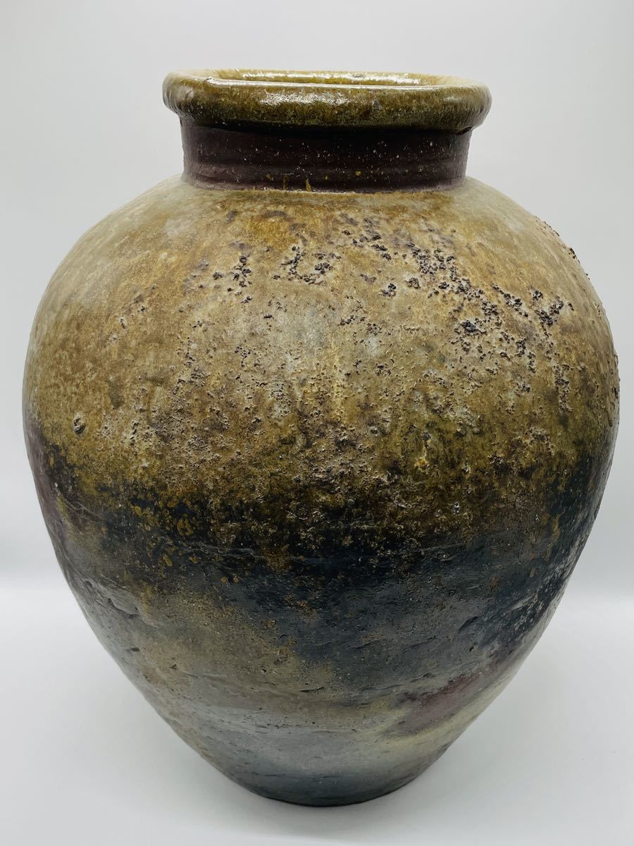 備前焼 大壺 陶印 花瓶 花入 高：41cm　重さ：約9000ｇ_画像2