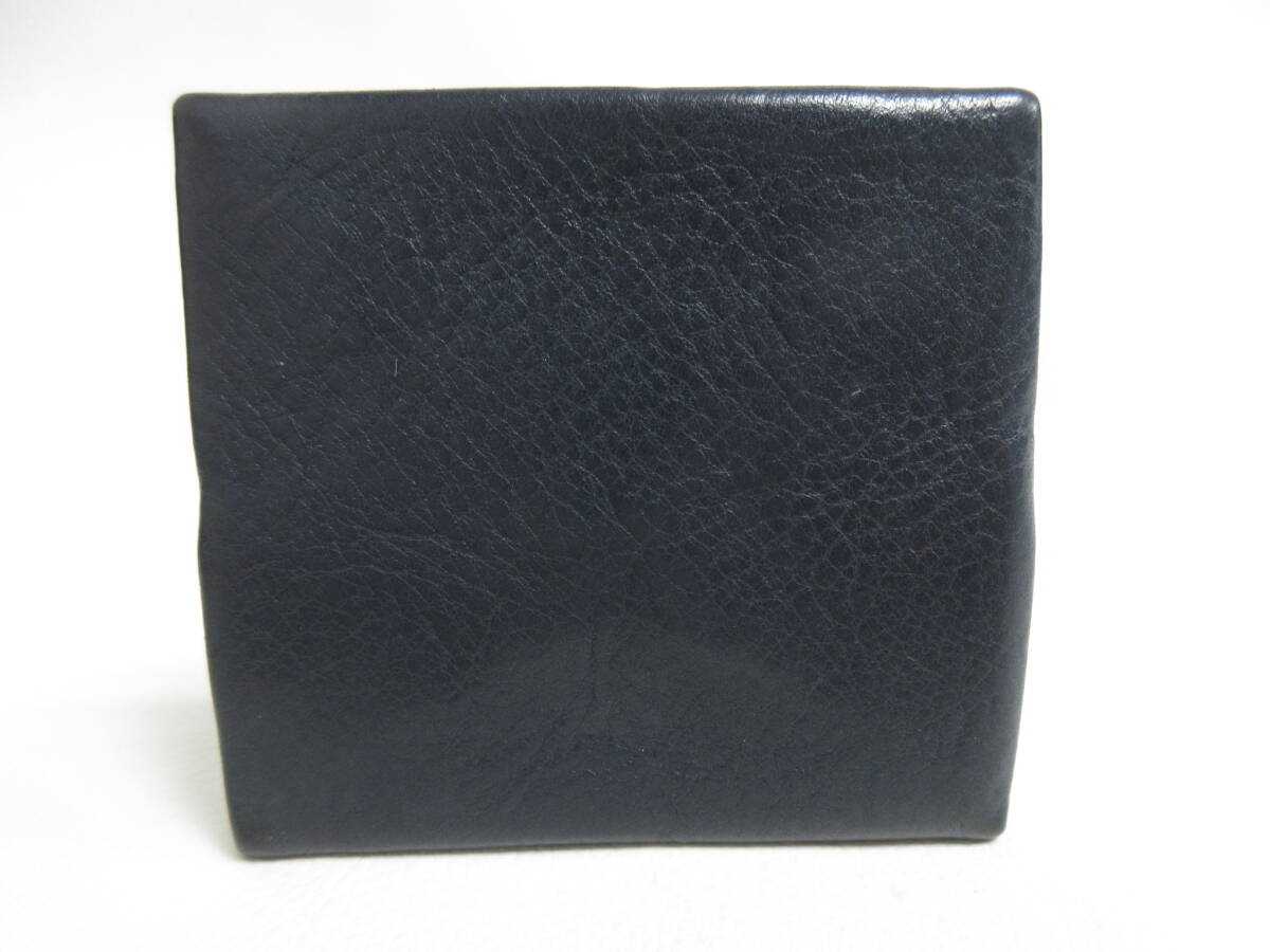 12576◆IL BISONTE イルビゾンテ レザー コインケース/小銭入れ ダークネイビー MADE IN ITALY 中古 USED_画像2