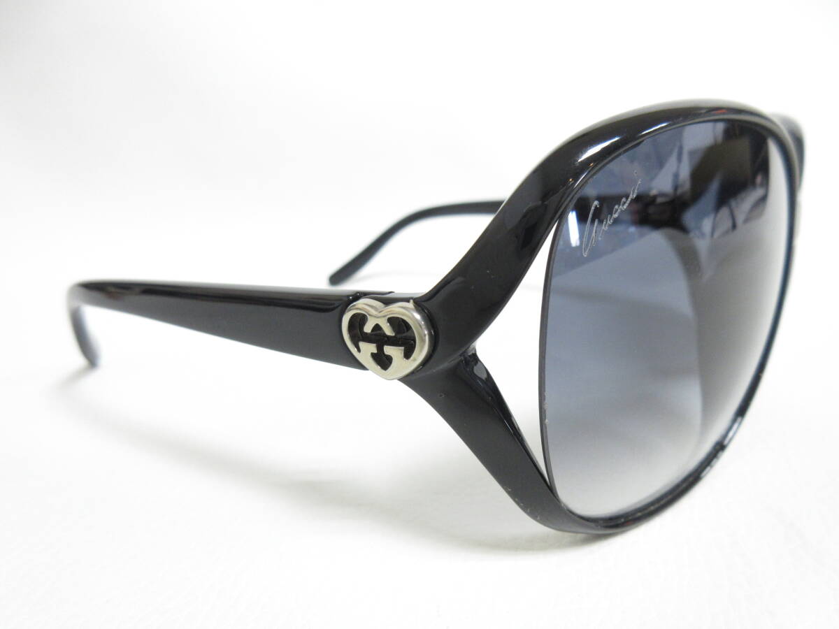 12618◆【SALE】GUCCI グッチ GGハート GG 3525/K/S D28JJ 62□13 120 ブラック MADE IN ITALY 中古 USEDの画像3