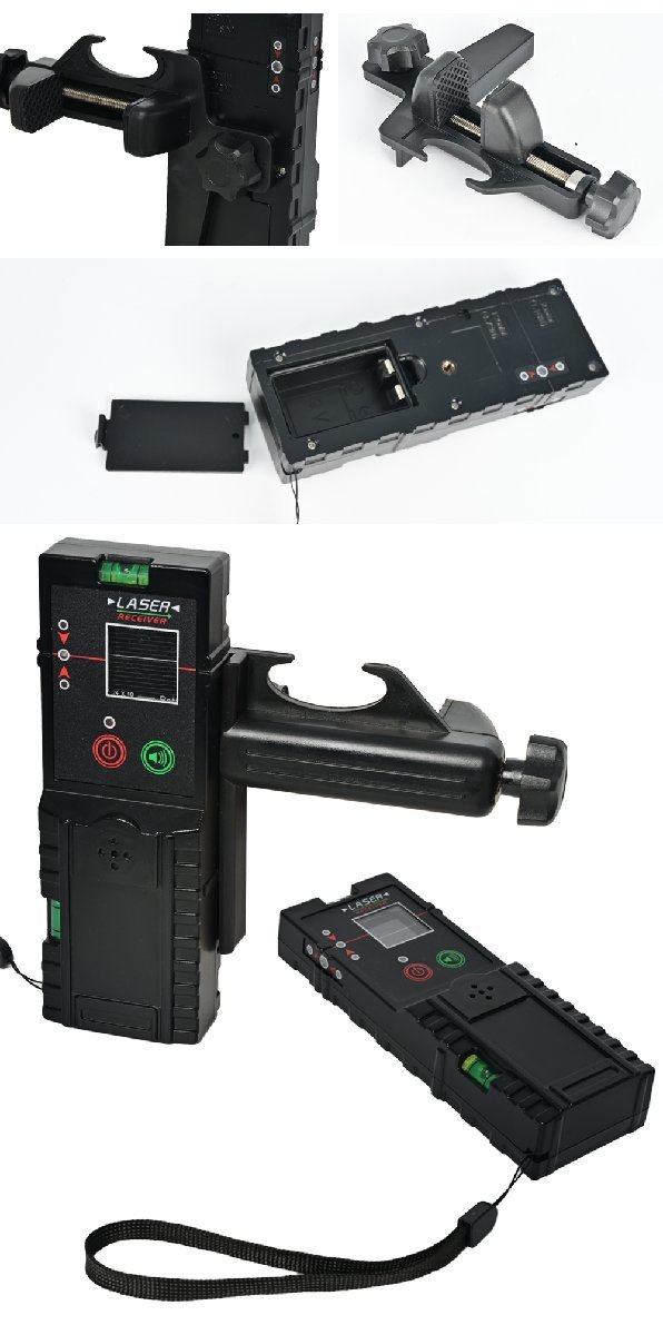 受光器 レーザーレベル レーザー墨出し器用受光器/レーザー測量工具/ホルダー付/レーザー受光器/測量工具/測量用品/建築用品/DIY工具_画像5