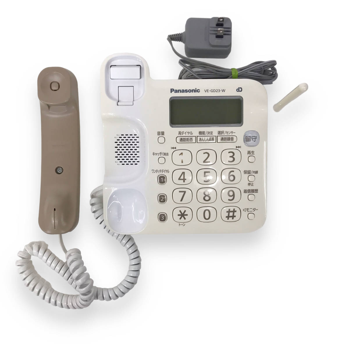 24Y098 ジ1 Panasonic パナソニック コードレス電話機 VE-GD23DL 子機1台付 中古品_画像2