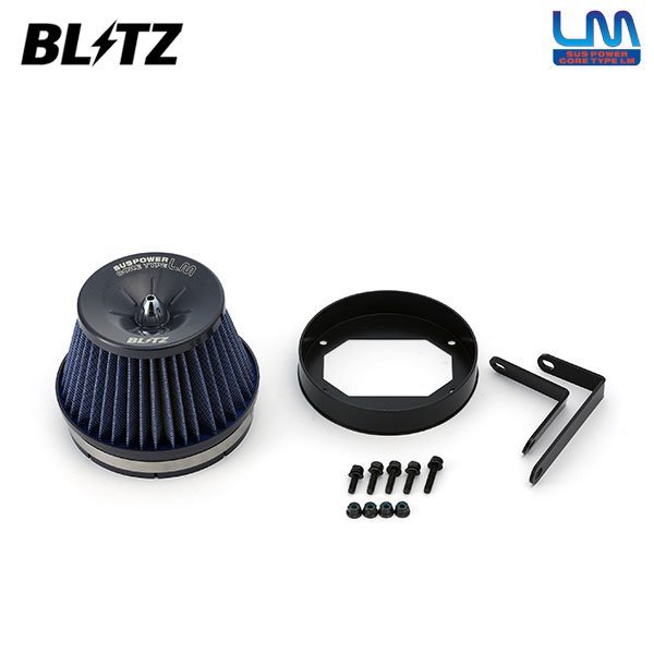 BLITZ ブリッツ サスパワー コアタイプLM ブルー エアクリーナー ランサーセディアワゴン CS5W H13.6~ 4G93 ターボ 56075