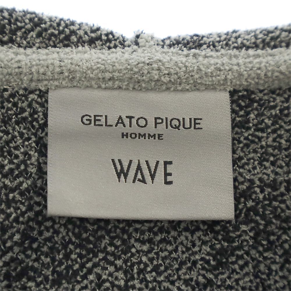 ジェラートピケオム WAVE 総柄 長袖 ルームウェア L グレー GELATO PIQUE HOMME エアリーモコロゴジャカードパーカ メンズ 240221_画像7