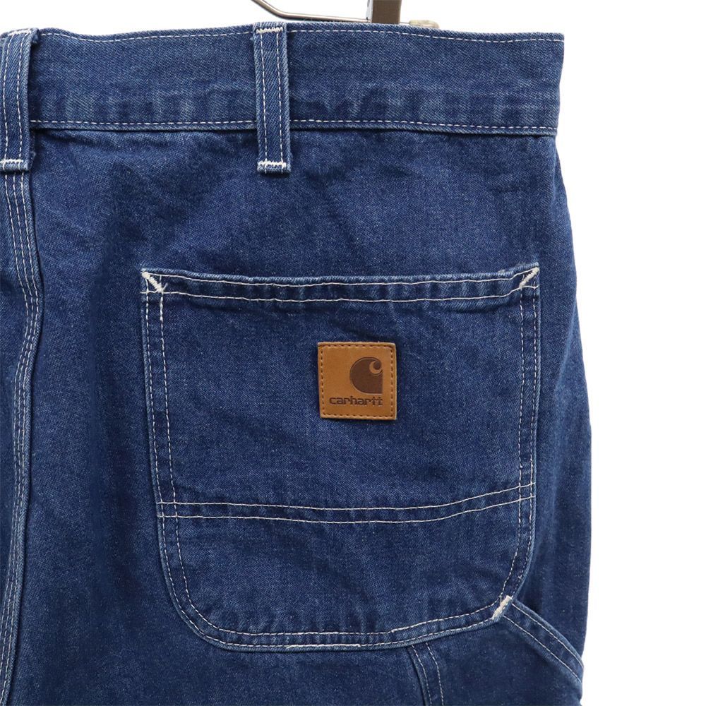 カーハート USA製 ロゴワッペン デニムペインターパンツ w36 ブルー Carhartt ワーク メンズ 240227_カーハート USA製 ロゴワッペン 詳細1