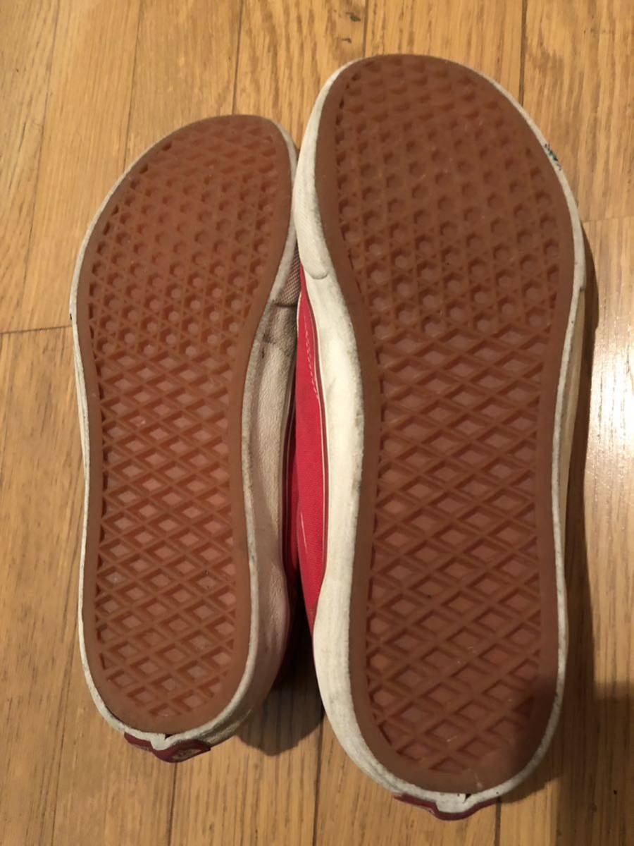 VANS スニーカー RED 27cm 定番 バンズ 靴 赤 27センチ メンズ カッコイイ_画像3