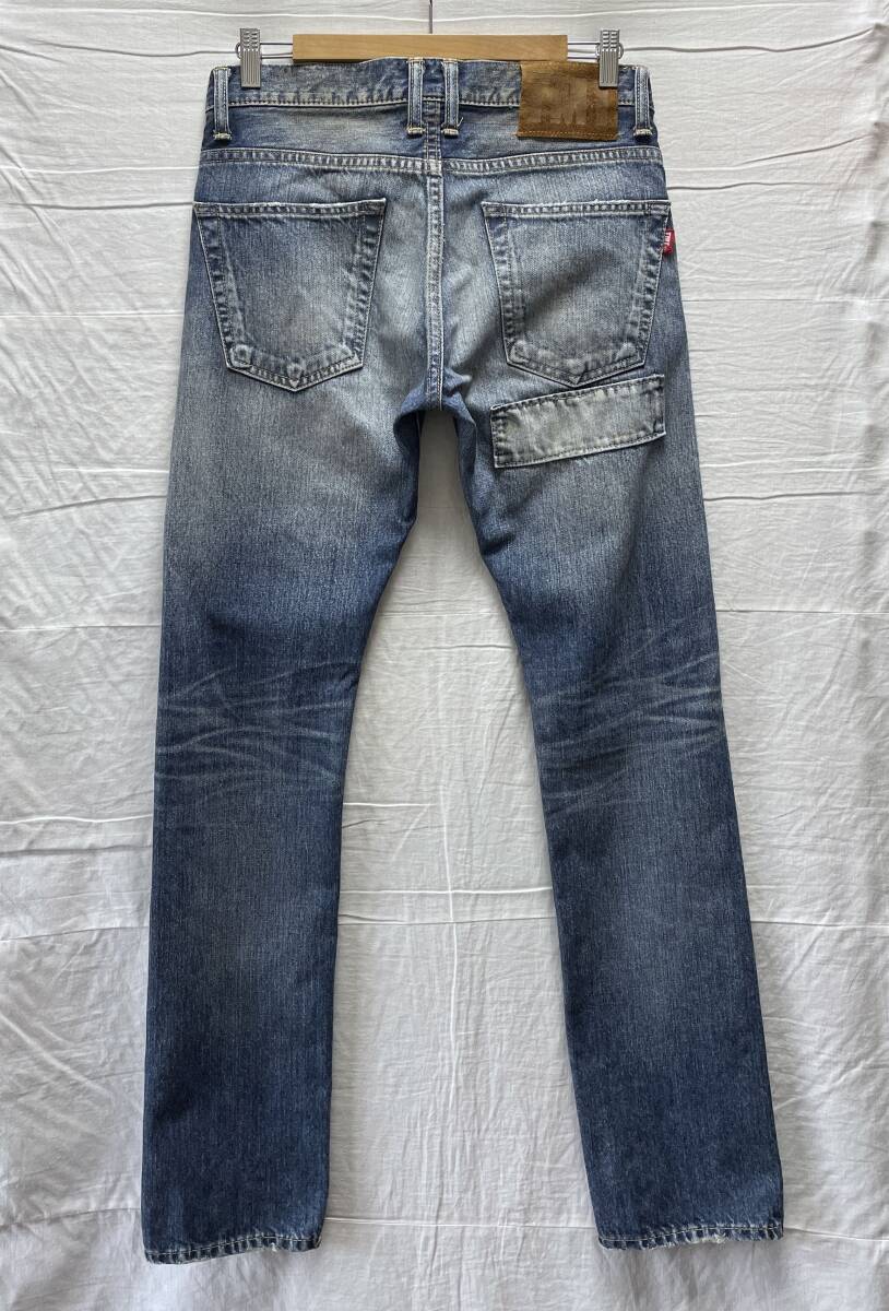 TMT CRUSH PATCHED DENIM PANTS TPT-S1515 ティーエムティー クラッシュ パッチド デニム パンツ サイズS 　木村拓哉さん _画像3