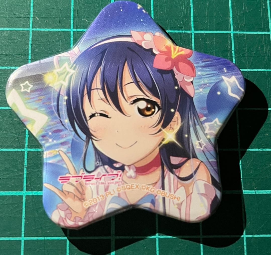 【送料無料／匿名配送】園田海未 ラブライブ！キャラポップフェス 星型缶バッジ μ's_画像1