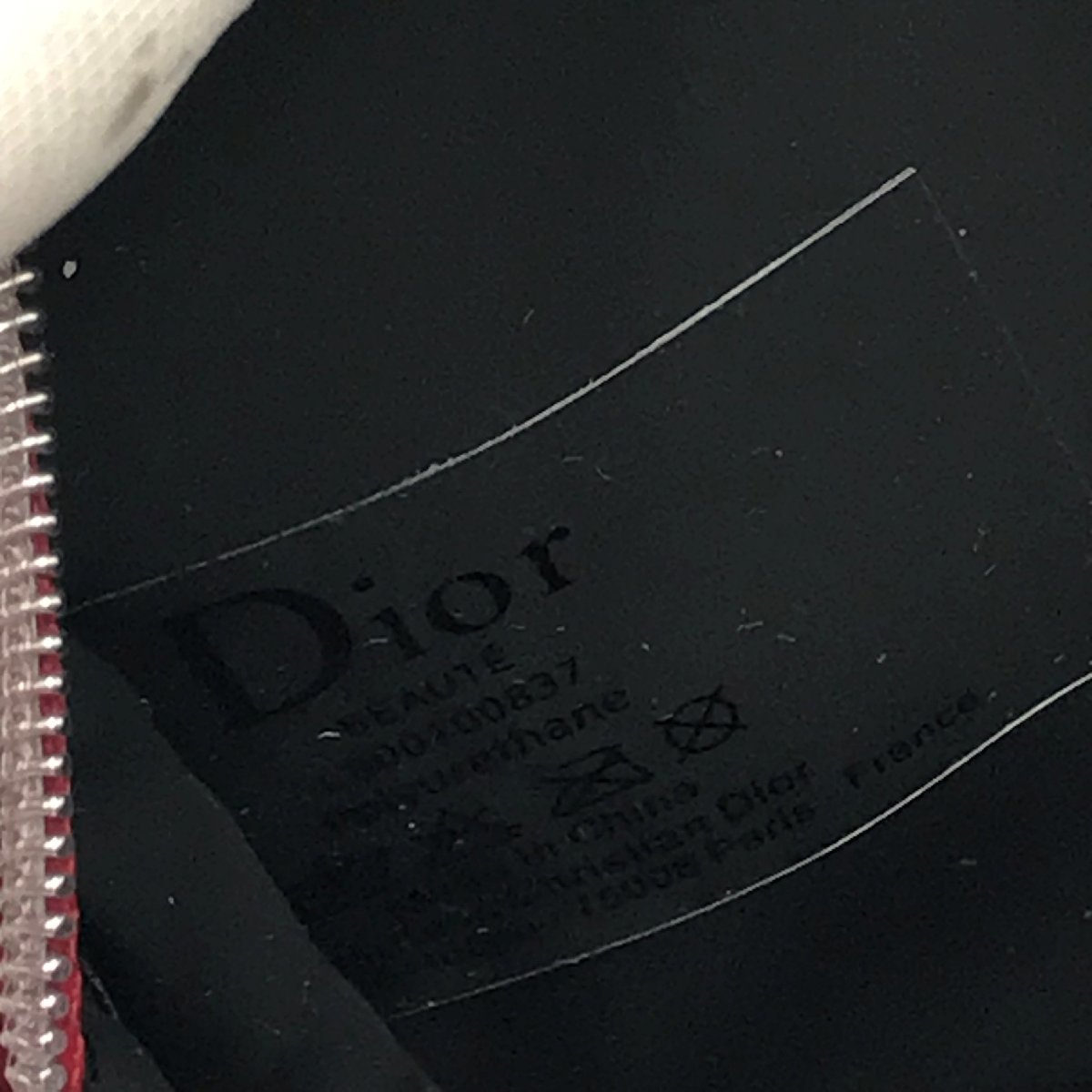 美品 Dior ディオール ノベルティ 丸型ポーチ レッド メイクポーチ 化粧ポーチ レディース ポーチ ノベルティグッズ　MB fe ABB3_画像7