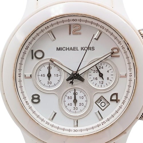 MICHAEL KORS　マイケルコース　レディース　腕時計　ホワイト×シルバー　不動品　fe ABD2_画像2