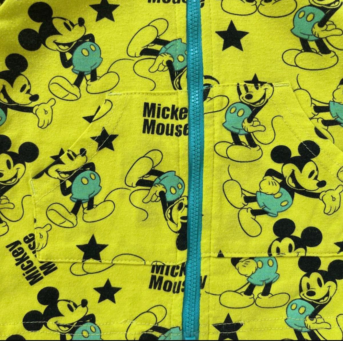 ディズニー　パーカー　ミッキーマウス　90cm 子供服 総柄 Disney