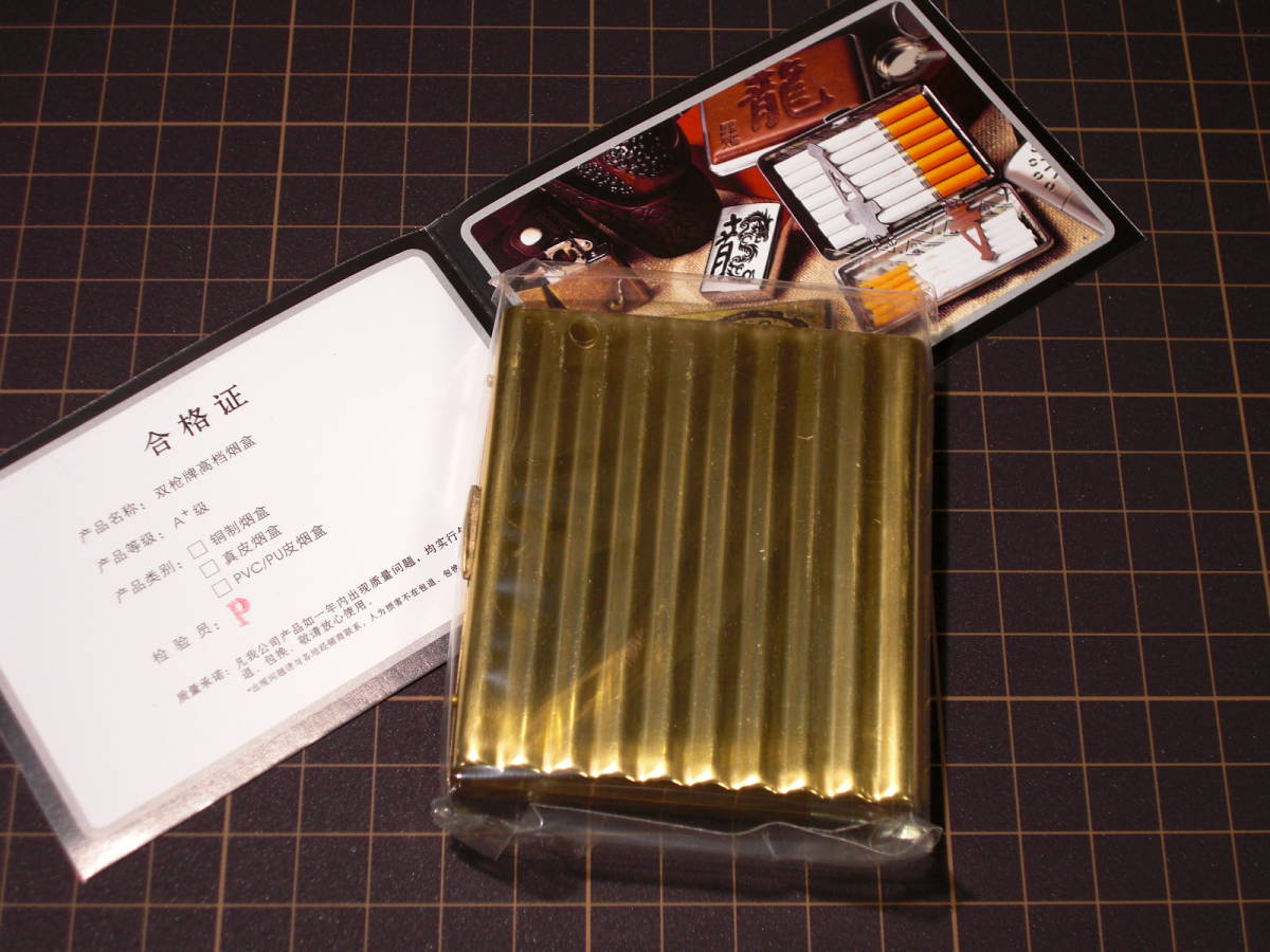 TEAM PISTOL シガレットケース タバコケース スリム用  ゴールド 手巻きタバコ用の画像2