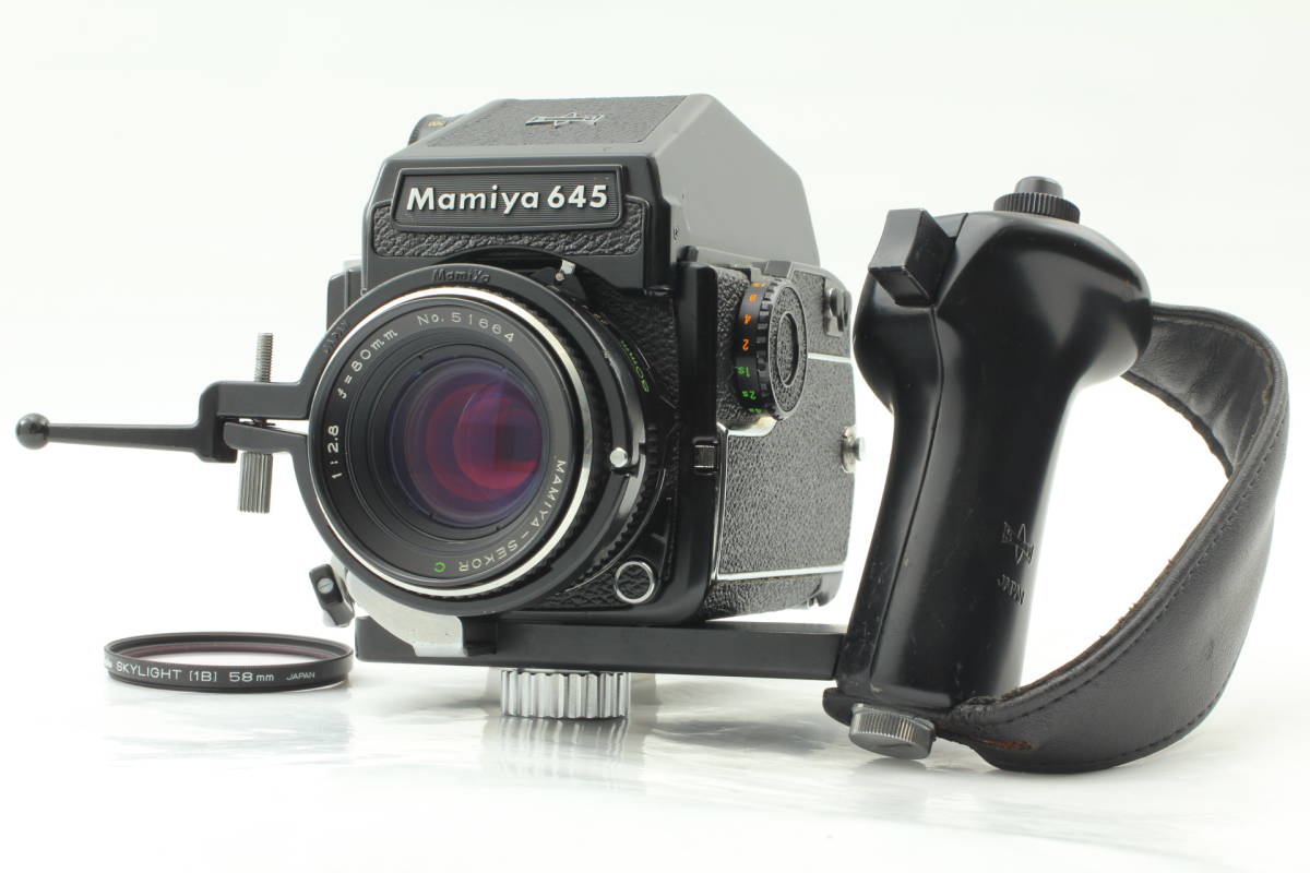【1円スタート】MAMIYA M645 1000S , SEKOR C 80mm f2.8 グリップ 中判カメラ 露出計動作OK_画像1