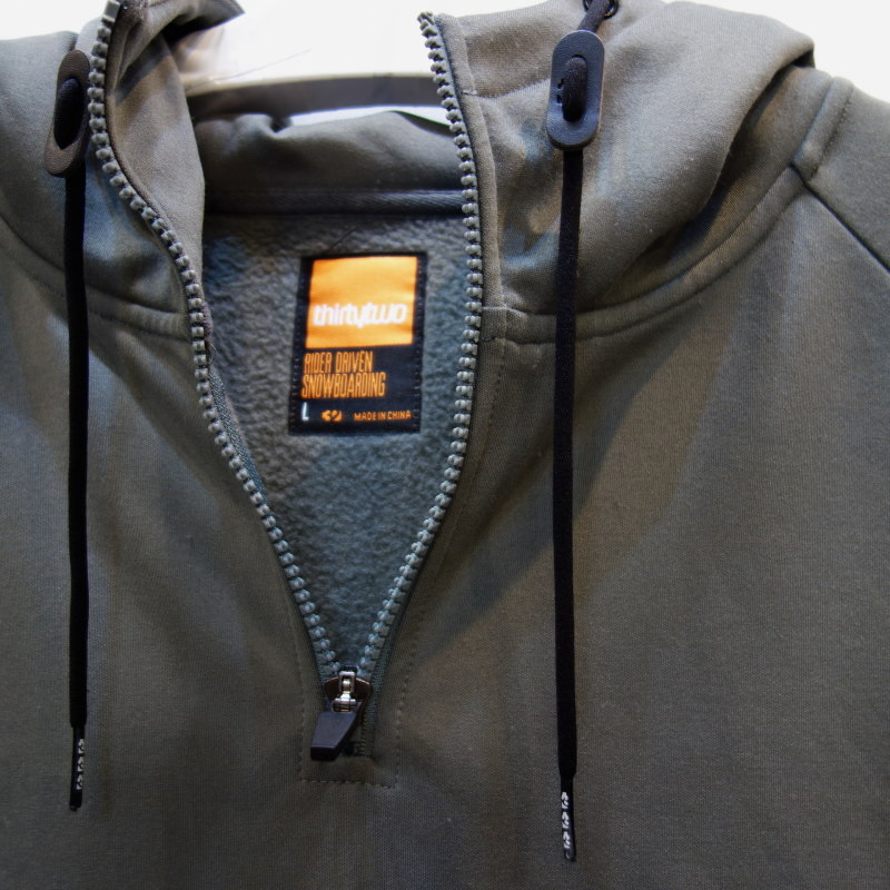 【OUTLET】 THIRTYTWO SIGNATURE TECH HOODIE CHARCOAL Lサイズ サーティツー メンズ スノーボード 撥水パーカー_画像4