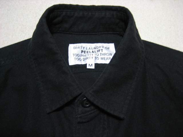 終 ☆PEEL&LIFT flannel work shirt フランネルワーク シャツ 黒 M / SEX セディショナリーズ AFFA アンダーカバー fragment 藤原ヒロシ_画像4