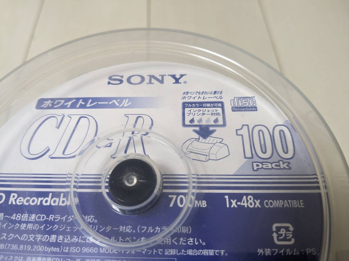 日本製☆未使用/未開封品★太陽誘電 That's OEM SONY データ/音楽用 CD-R 700MB 80分 100枚組 バルク品 48倍速 レーベル印刷 100CDQ80PWA_太陽誘電 ザッツ スタートラボ OEM