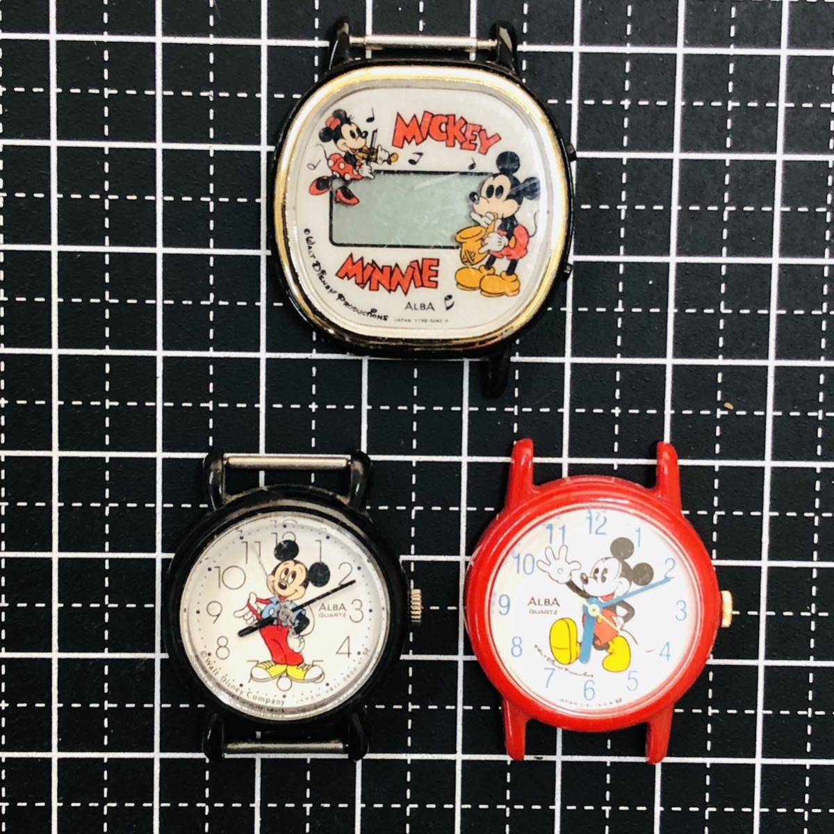 847☆ ミッキーマウス スヌーピー キティちゃん 腕時計 ジャンク品 5個　アルバ ベガ ミニーマウス ディズニー サンリオ _画像2