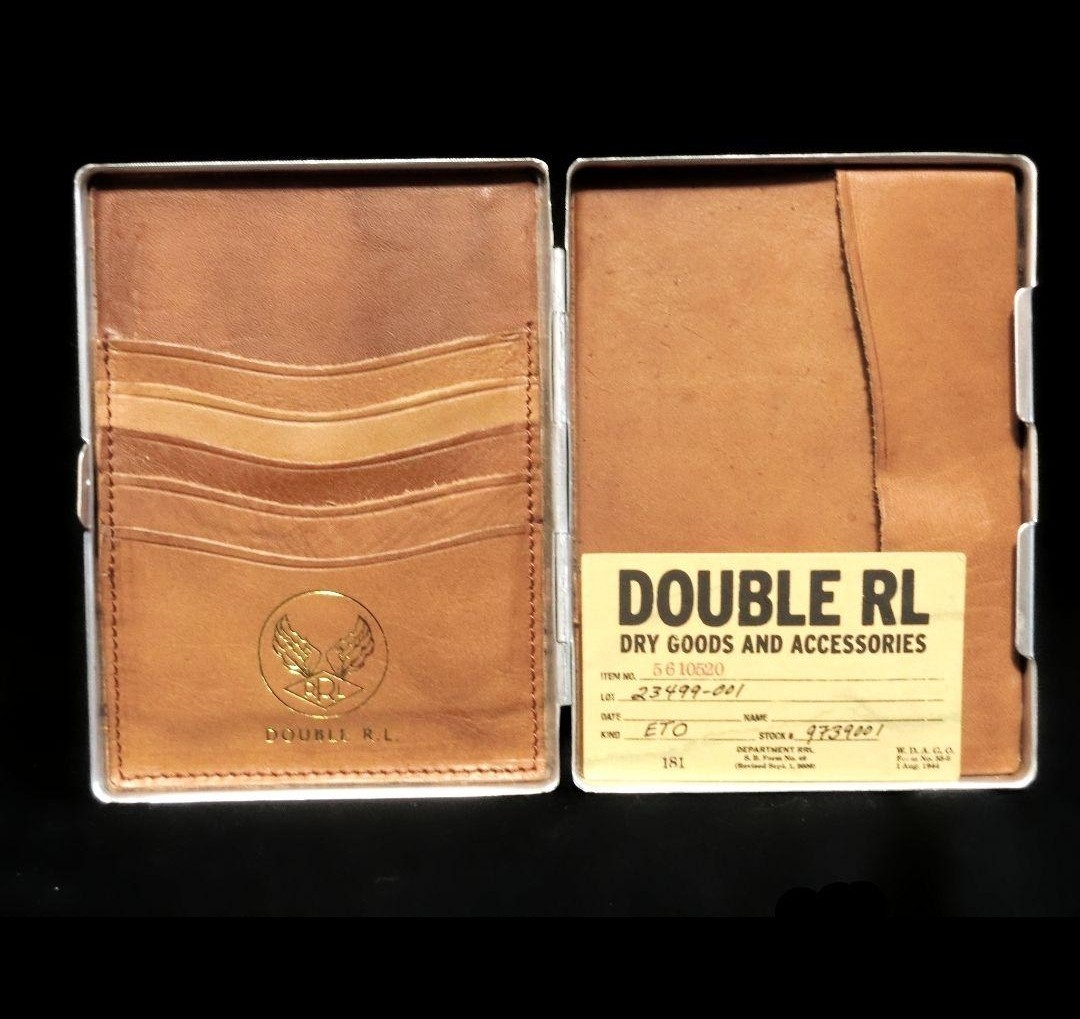 ダブルアールエル double RL RRL カードケース カードホルダー 缶 アルミ 巾着付 カード入れ_画像2