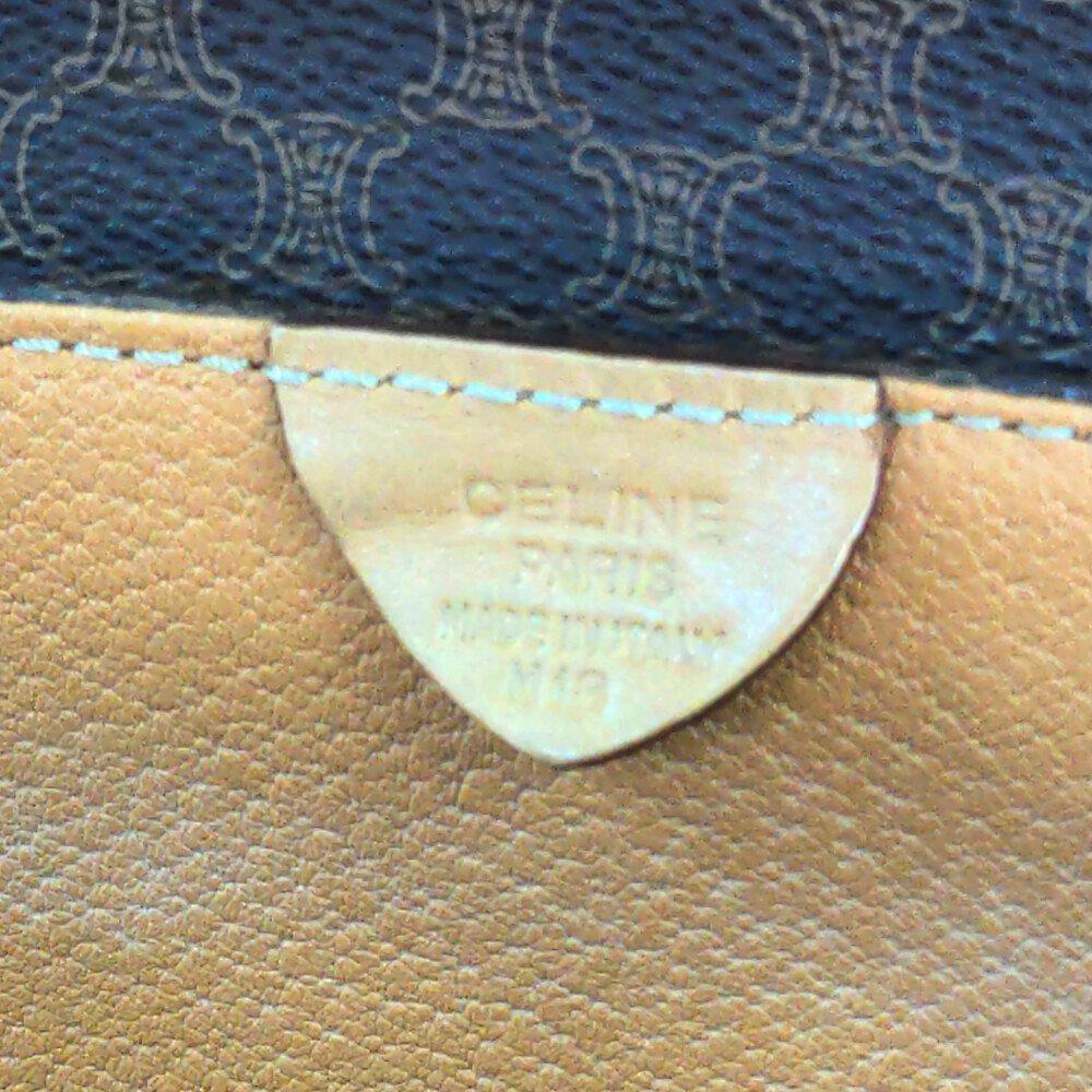 セリーヌ マカダム・フラップ・ボストンバッグ トラベルバッグ 旅行鞄/ブラウン/CELINE 翌日配送可■509672