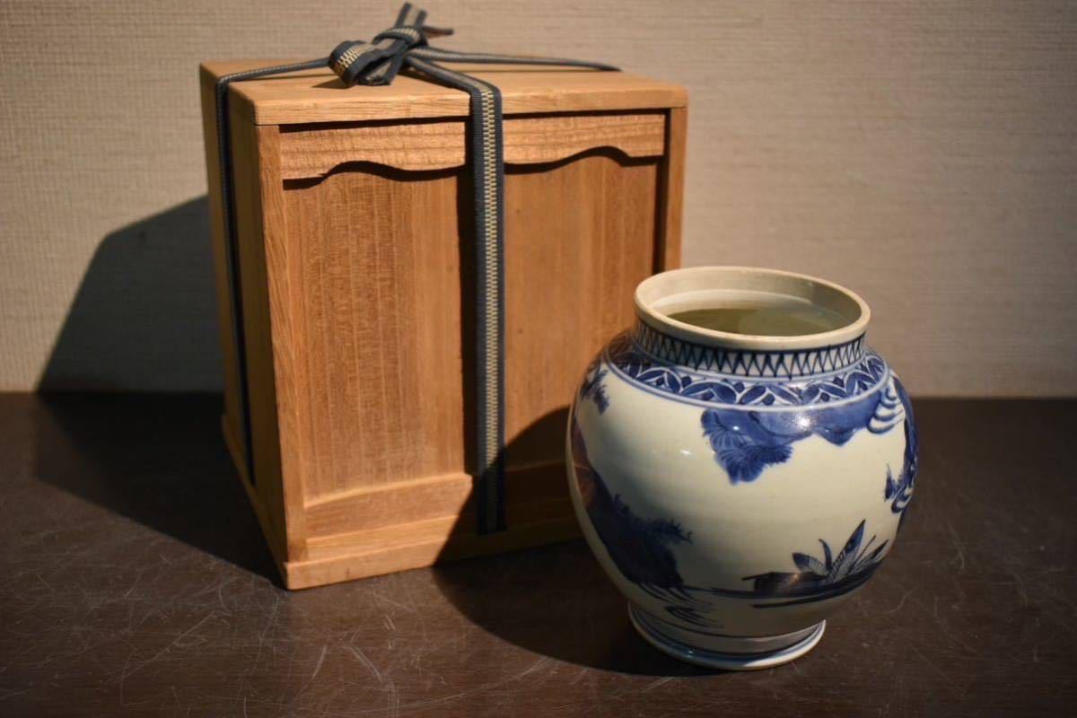 【GE】Y286【コレクター所蔵品】時代 藍柿右衛門壺 / 日本美術 骨董品 時代品 美術品 古美術品 伊万里_画像2