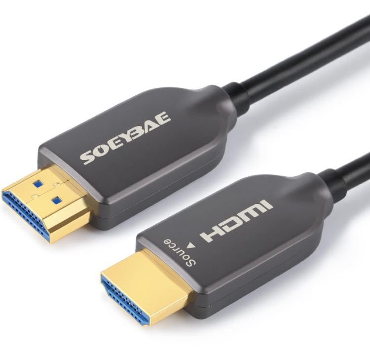 4K 光ファイバーHDMI ケーブル 30m,SOEYBAE HDMI2.0 ケーブル 4K @ 60Hz,HDR/Ultra HD 4:4:4 HDCP2.2 18Gbps超高速伝送_画像3