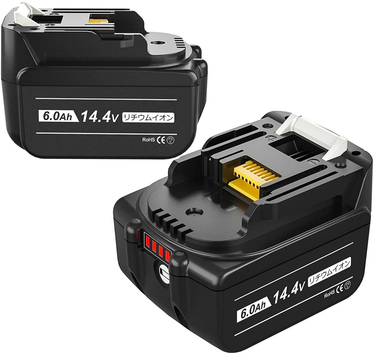 (A) マキタ 互換 BL1460B 2個 バッテリー14.4v 6000mAh 6.0Ah MAKITA 送料無料 BL1430 BL1450 BL1460 BL1430B BL1450B DC18RC DC18RF 対応_画像6