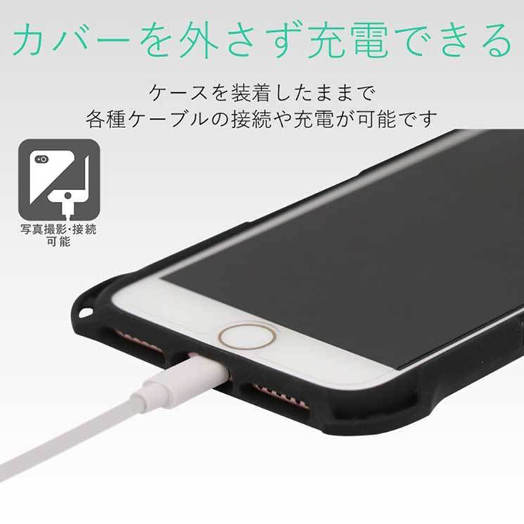 エレコム iPhoneSE 第3世代 第2世代 ケース カバー ZEROSHOCK ゼロショック iPhone 8 7 耐衝撃 ストラップホール_画像6