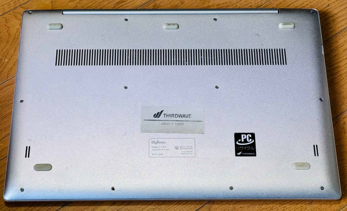 状態良 THIRDWAVE Altair F-13KR フルHD 13.3型 ★ Core i5 8250U メモリ8GB 256GB-SSD カメラ 無線 Windows11 office2019の画像8