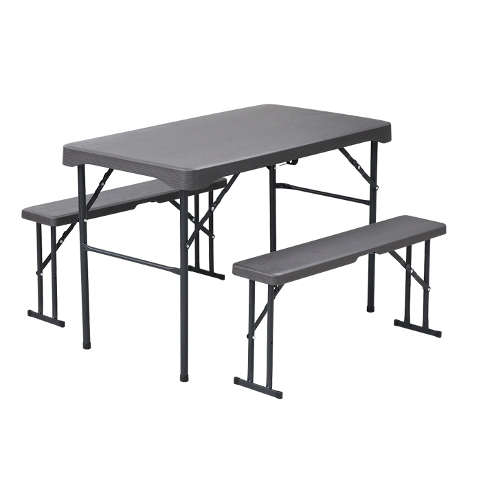  folding outdoor table * bench set [LW-A30] garden furniture wood grain outdoors outdoor garden terrace 