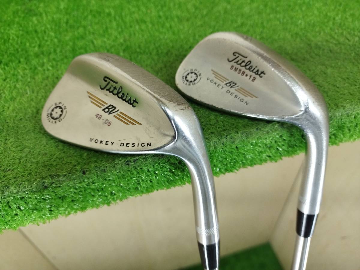 Titleist タイトリスト VOKEY DESIGN BV SPIN MILLED 48・08/58・12　ウエッジ2本セット 48度/58度_画像1