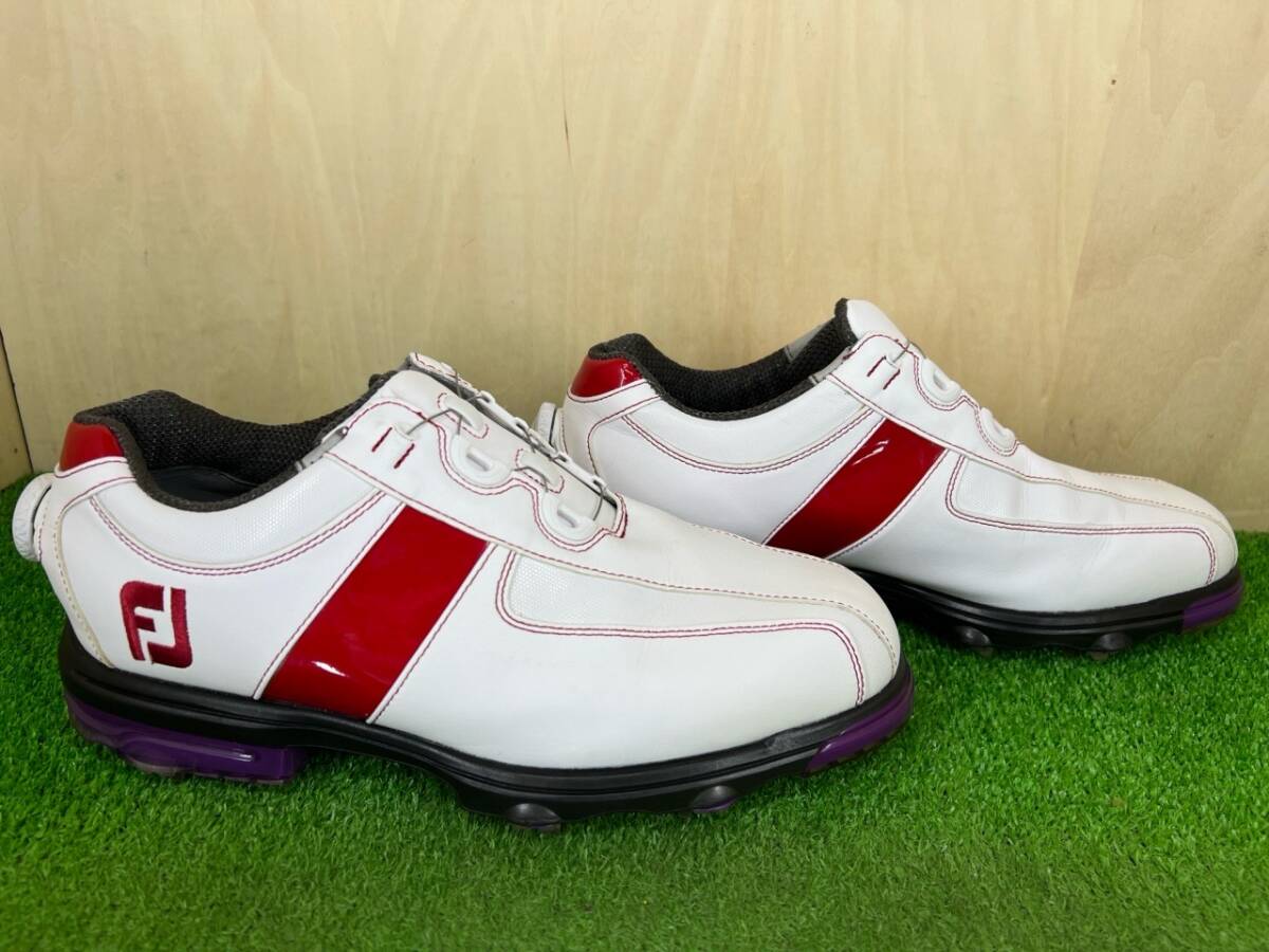 【送料無料/美品】FOOTJOY　GF3　BOA　幅広　26cm　EE　白/赤　フットジョイ_画像3