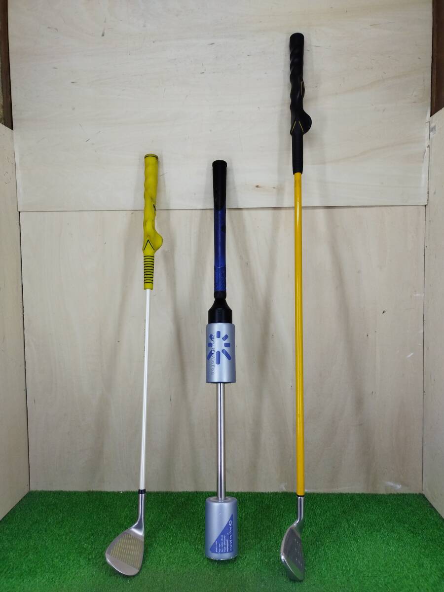 【ゴルフ練習器具3本セット】WOSS Training Club/Angular Motion/MOMENTUS GOLF SWING TRANER_画像1