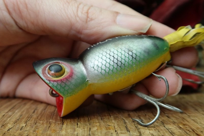 ARBOGAST HULA POPPER アーボガスト フラポッパー 5/8oz / HEDDON 道楽 ザウルス ZEAL バルサ50 ハトリーズ UMCO 昭和アングラーに_画像3