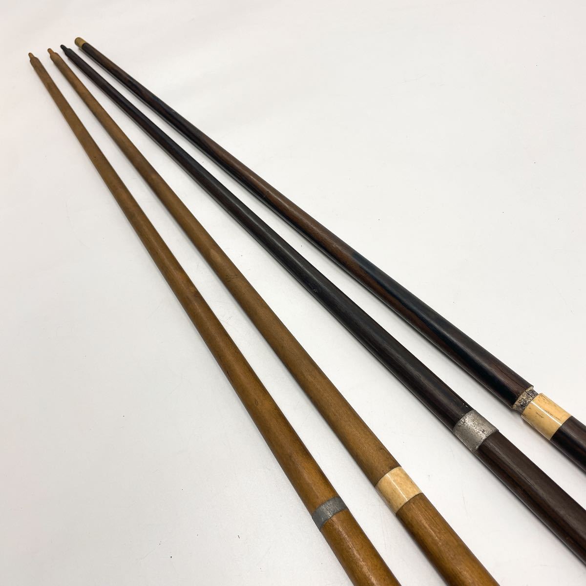 ビリヤード キュー CUE まとめて 4点 木製 141~141.5cm _画像9