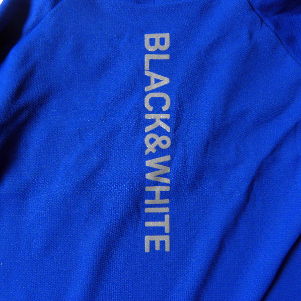 ブラックアンドホワイト Black＆White SPORT BLS9003WD ロゴモックネックシャツ 吸汗速乾UVガードゴルフウェア M ブルー レディース l0201-_画像4