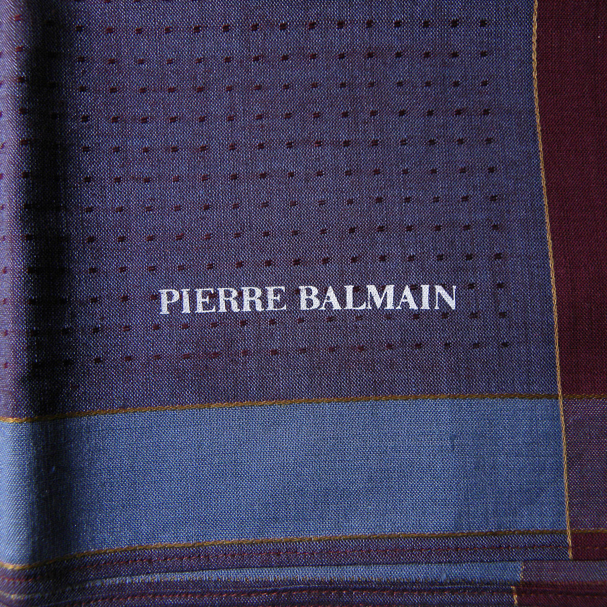 未使用 ピエールバルマン PIERRE BALMAIN コットン100% ハンカチ4枚セット ロゴプリント ネイビー＋ブルー g0201-1_画像9