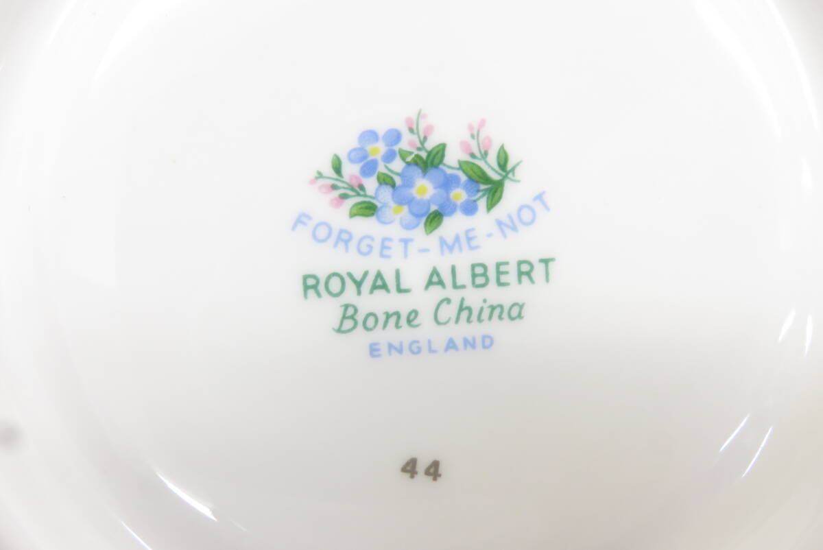 15781 上602-224　カップ＆ソーサー　2客 セット　ロイヤルアルバート　FORGET ME NOT　忘れな草　ROYAL ALBERT　中古品　ヤ60_画像9