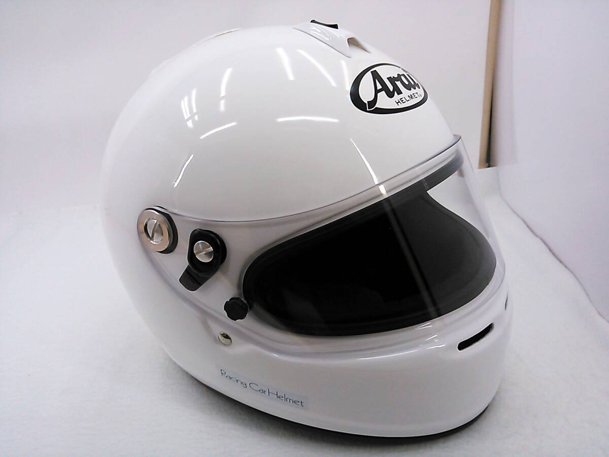 【送料無料】使用極わずか 美品 Arai アライ GP-6S 8859 ホワイト Mサイズ 57-58cm 元箱付き 4輪用 カート フルフェイスヘルメットの画像8