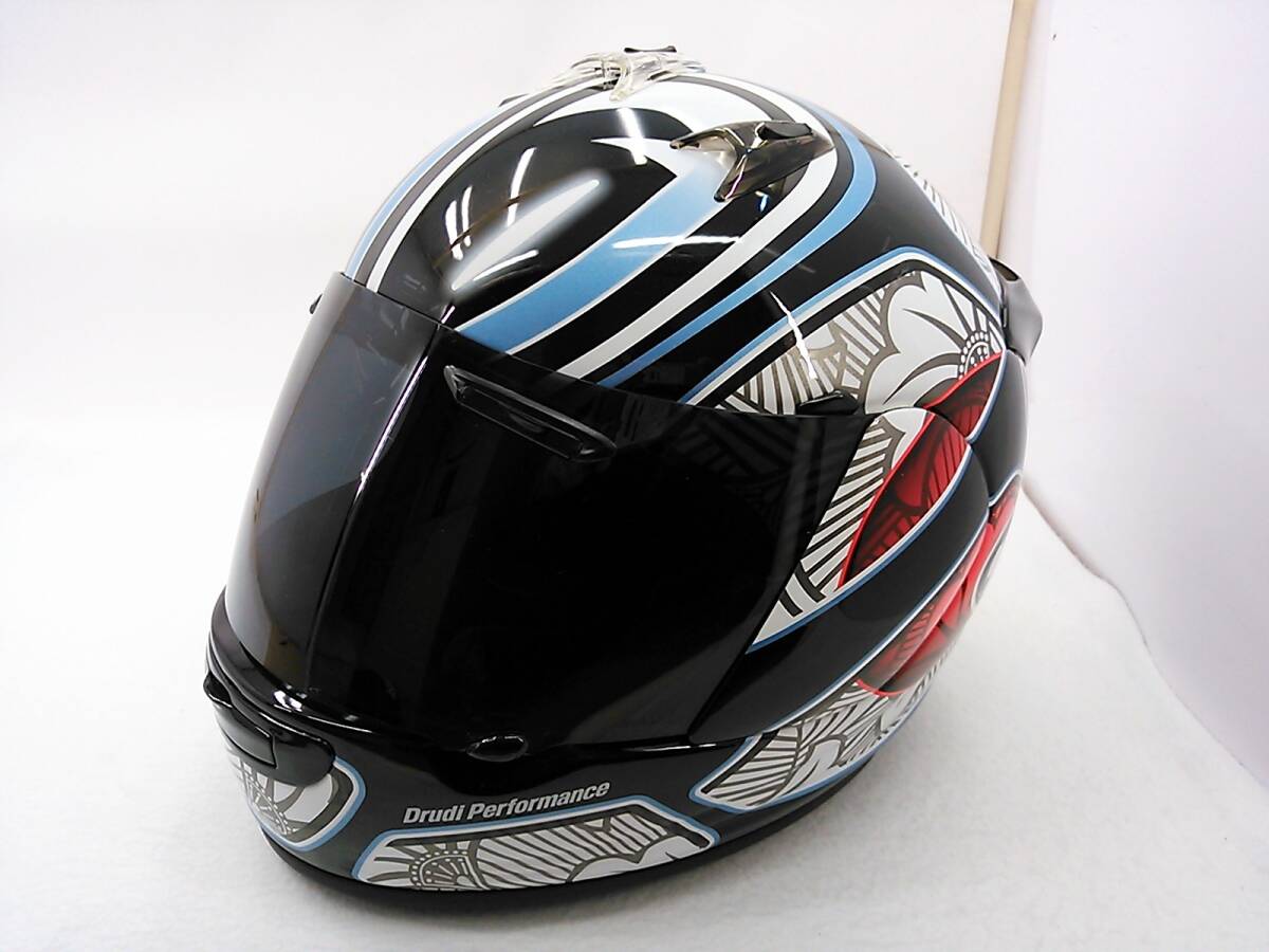 【送料無料】美品 Arai アライ QUANTUM-J クアンタムJ NAKANO ナカノ Sサイズ スモークシールド付き 中野真矢 フルフェイスヘルメット_画像2