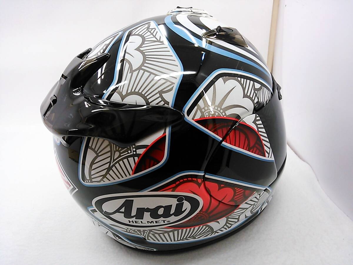 【送料無料】美品 Arai アライ QUANTUM-J クアンタムJ NAKANO ナカノ Sサイズ スモークシールド付き 中野真矢 フルフェイスヘルメット_画像6