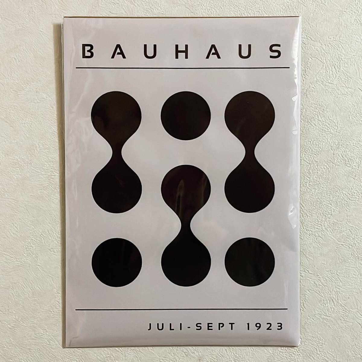布ポスター「バウハウス　黒丸　BAUHAUS　JULI - SEPT 1923」_画像1
