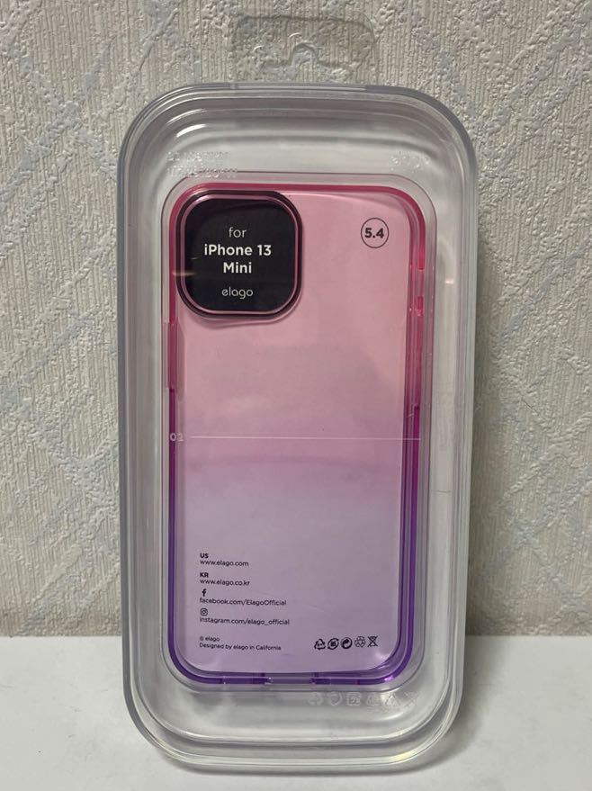 602i1964 【elago】 iPhone13 mini 対応 ケース オーロラ 韓国 風 クリア スマホケース 可愛い カバー 大人可愛い グラデーション の画像1